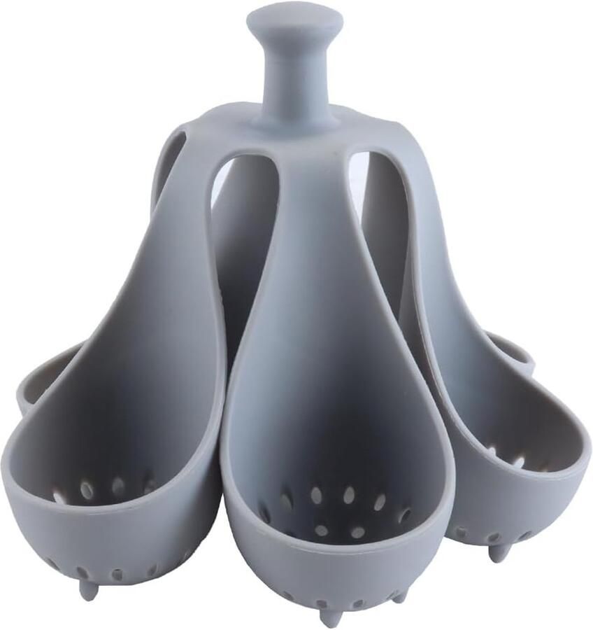 Siliconen Eierhouder Kookhouder Keuken Eieren Pocheren Multifunctioneel Ontwerp 16 x 125 cm Grijs