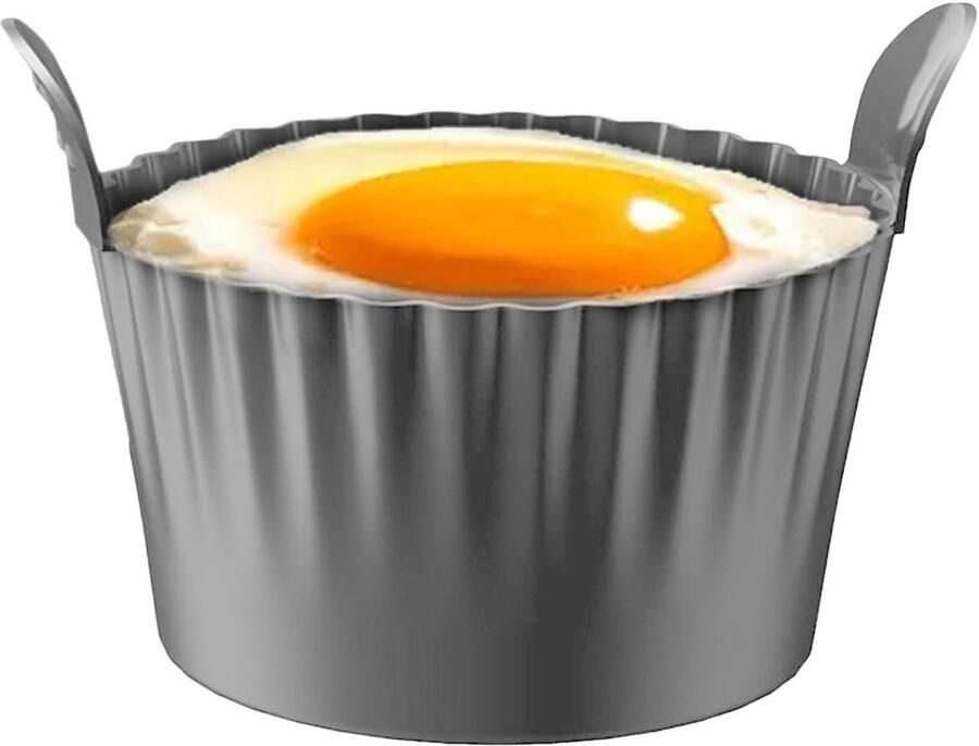 Siliconen Eierhouders Eierkokers Mokken Eieren Koken Flexibel Ontwerp 9 x 9 x 5.5 cm Grijs
