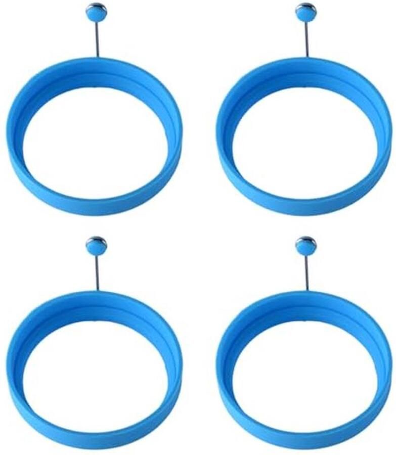 Siliconen Eierringen Set Anti-aanbak Kookringen voor Eieren en Pannenkoeken