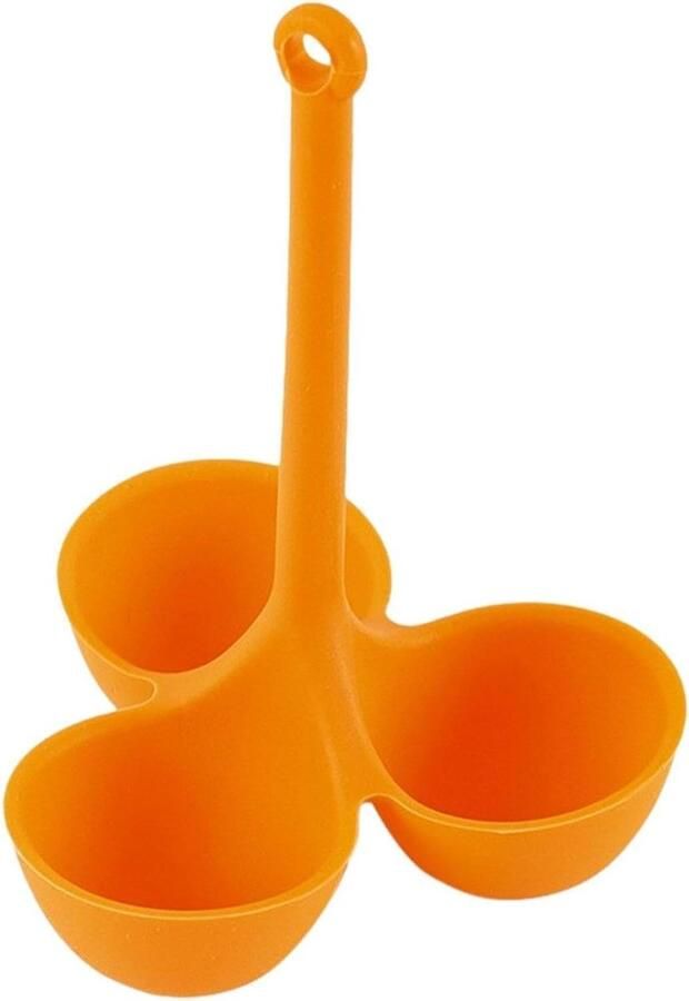 Siliconen Eierstomerhouder Gepocheerd Eierrek Ontbijt Bereiden Hittebestendig Voedselkwaliteit 81 x 85 x 81 cm Oranje