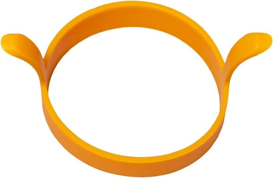 Siliconen Eiervormen Gebakken Ei Ring Ontbijt Maken Niet-aanbaklaag 12 x 8 x 6 cm Oranje