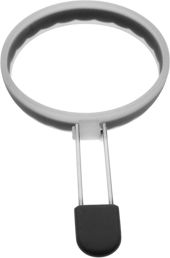 Siliconen Eimaker Omelet Ring Creatief Koken Herbruikbaar Ontwerp 10 cm Zwart