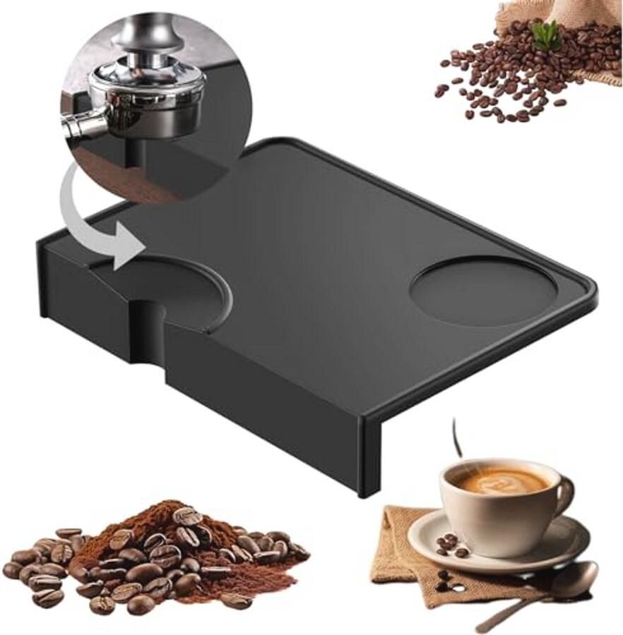 Siliconen Espresso Tampermat met Randbescherming Antislip en Waterdicht