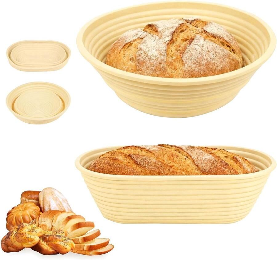 Siliconen fermentatiemandjes Brood rijsmanden Brood Bakken Inklapbaar Ontwerp 245 cm Geel