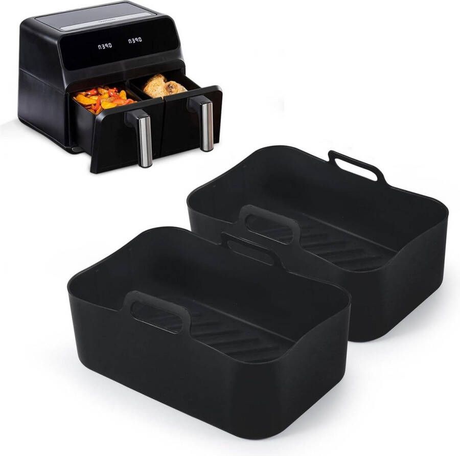 Siliconen friteuse pot met handvat hittebestendig en anti-aanbaklaag