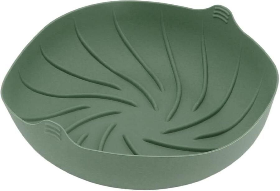 Siliconen friteusemand Ronde antiaanbakpan Koken in oven Hittebestendig kookaccessoire 79x28 inch Donkergroen