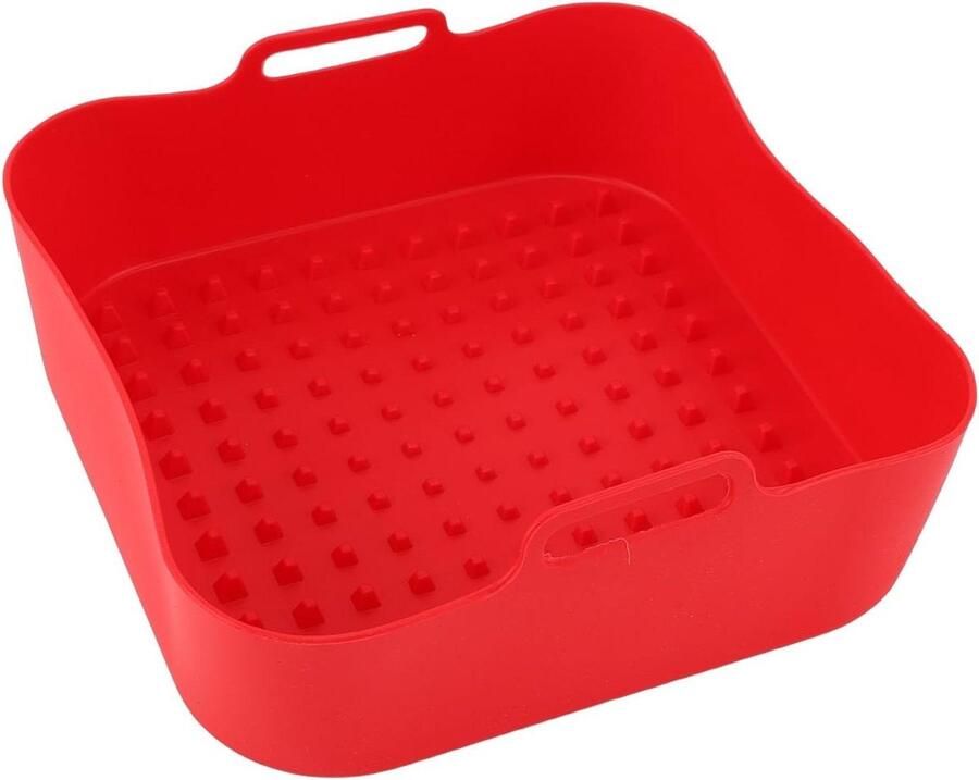 Siliconen Frituurmand Bakvorm Airfryer Gezond Koken Antiaanbaklaag 20 cm Grijs
