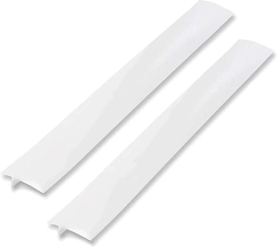 Siliconen Gap Cover Kookplaat strip Keuken Organisatie Hittebestendig Materiaal 2 stuks 63 cm Zwart