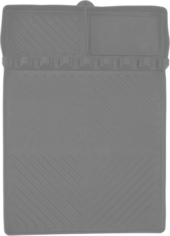 Siliconen grill mat BBQ organizer Keuken organiseren Hittebestendig antislip 40x29 cm Zwart
