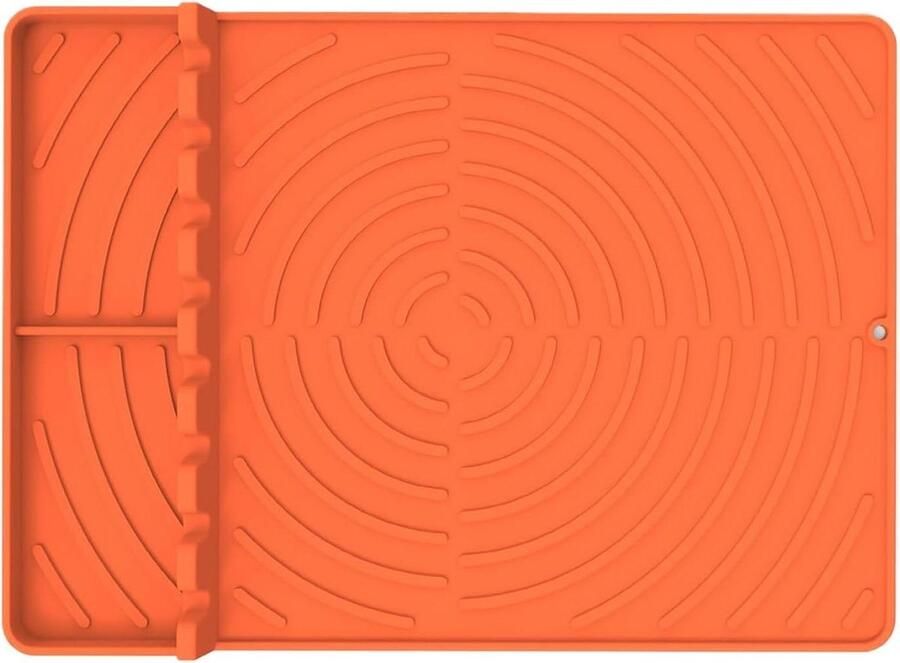 Siliconen Grillmat Anti-aanbakmat BBQ Buiten Koken Hittebestendig Ontwerp 40 x 30 cm Oranje