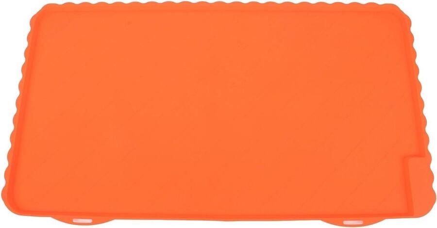 Siliconen Grillmat Barbecue Mat Voedsel Bereiden Hittebestendig Antiaanbak 20 x 15 cm Oranje