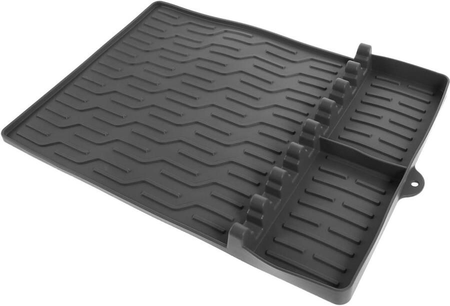 Siliconen Grillmat Barbecue Onderlegger Buiten Koken Vet Afvoerend Ontwerp 41 x 30 cm Grijs