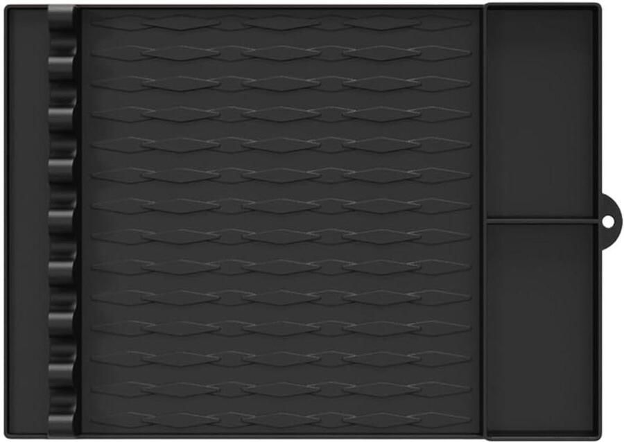 Siliconen Grillmat Barbecue Pad Vet Opvangen Hittebestendig Materiaal 41 x 29 cm Zwart