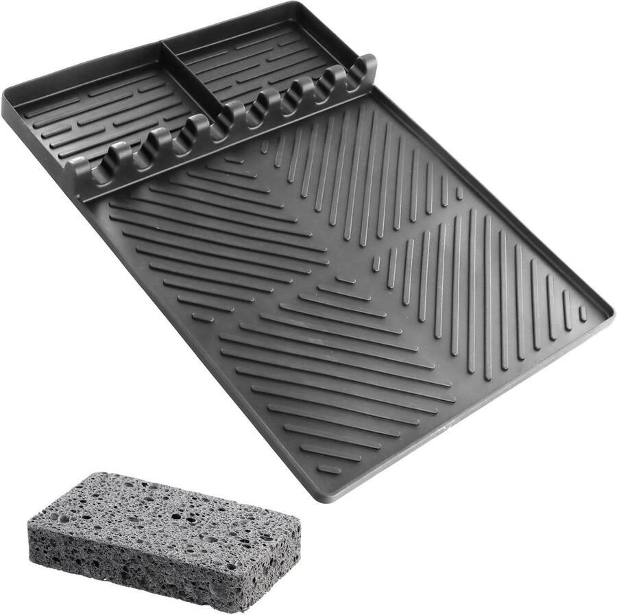 Siliconen Grillmat BBQ Onderlegger Veilig Grillen Hittebestendig Materiaal 40x29 cm Zwart