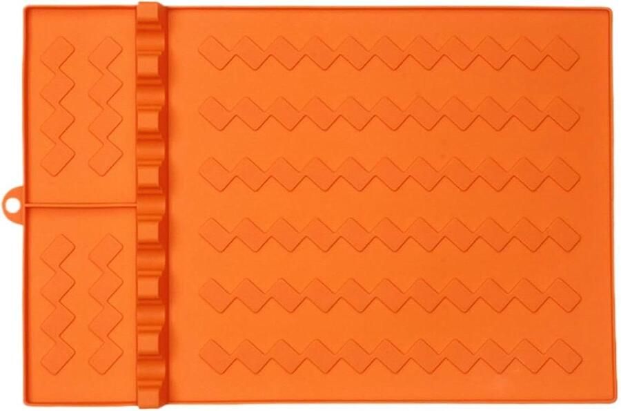 Siliconen Grillmat Beschermende Onderlegger Barbecue Beschermen Hittebestendig & Herbruikbaar 41 x 26.5 cm Oranje