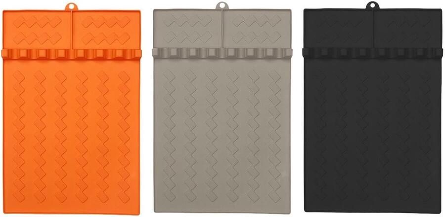Siliconen Grillmat Gereedschap Onderlegger Koken En Grillen Krasbestendig En Hittebestendig 41x26.5 cm Grijs