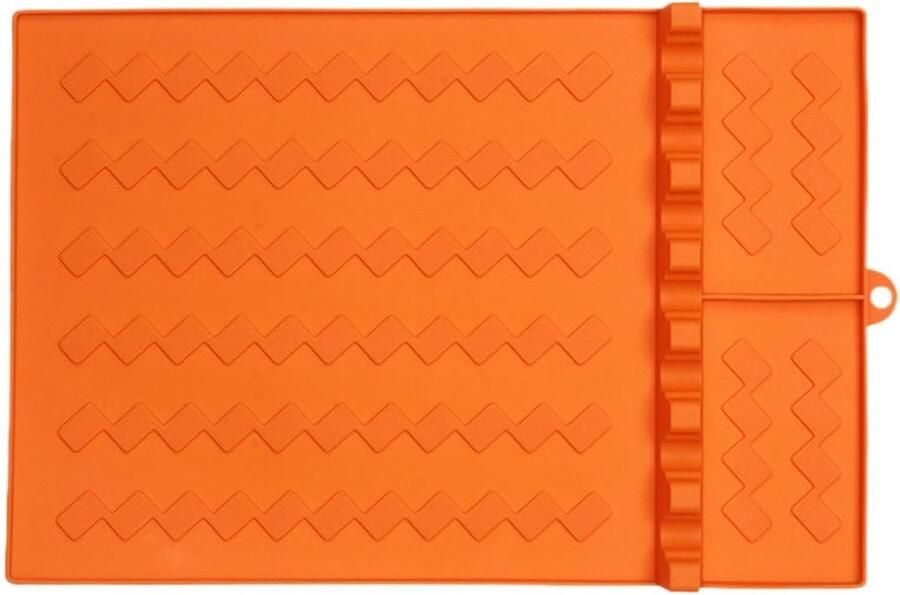Siliconen Grillmat Spatelhouder Aanrecht Keuken Organiseren Vervormingsvrij Hittebestendig 26.5x41 cm Oranje