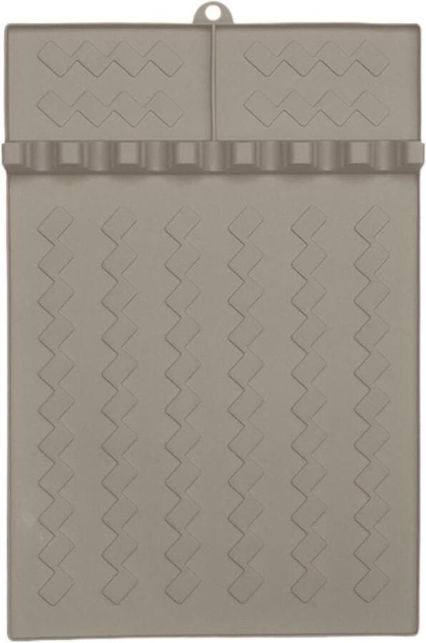 Siliconen Grillmat Spatelhouder Bakplaat Grillen en Koken Hittebestendig Anti-aanbak 26.5 x 41 cm Grijs