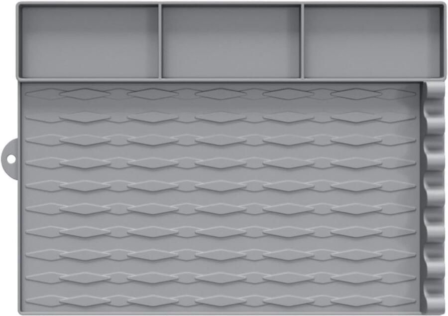 Siliconen Grillmat Spatelhouder Isolatiemat Buiten Koken Hittebestendig Ontwerp 425 cm Grijs