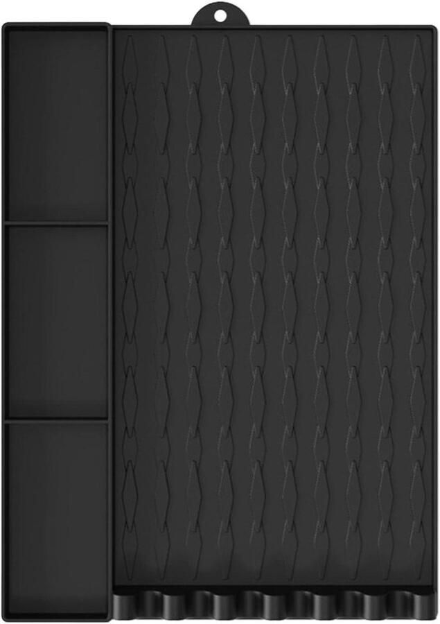 Siliconen Grillmat Spatelmat Barbecue Vetvrij Grillen Convex Schaduwdesign 425 x 298 cm Zwart
