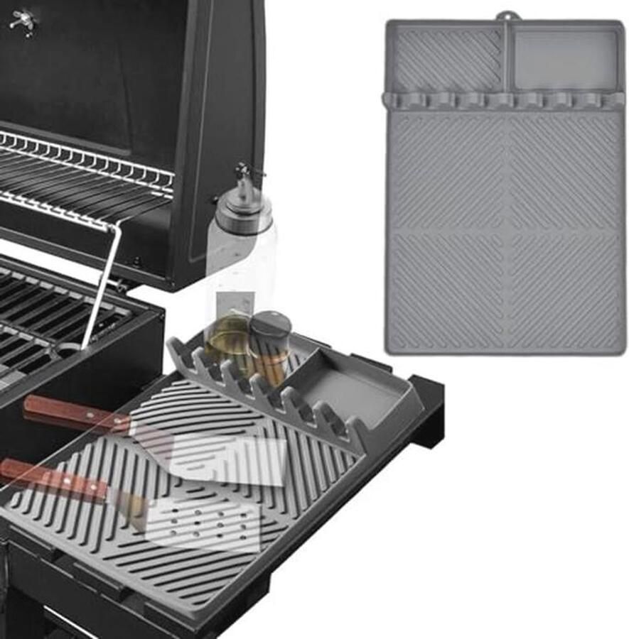 Siliconen grillmat voor BBQ en rookoven hittebestendige mat voor grillspatel en BBQ grillaccessoires