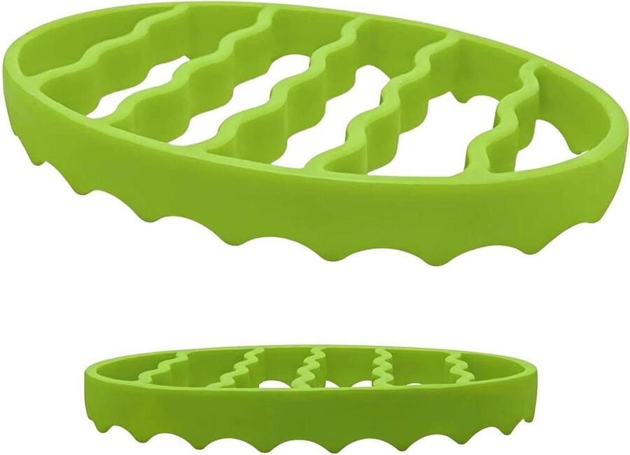 Siliconen Grillrooster Bakvorm Accessoire Gezonder Koken Vet Reducerend Ontwerp 21.7 cm Diameter Grijs