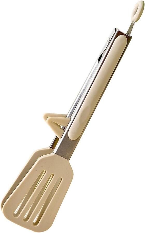 Siliconen Grilltang Kooktang Keukentang Voedsel Serveren Hittebestendig Materiaal 10 Inch Melkachtig Wit