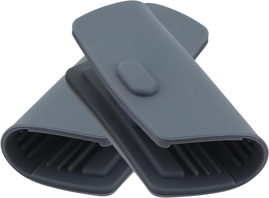 Siliconen Handvat Koekenpan Accessoire Veilig Koken Hittebestendig Ontwerp 8.5 cm Grijs