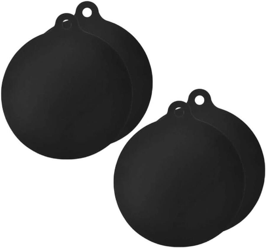 Siliconen Inductie Matten Kookplaat Beschermers Kookplaat Beschermen Hittebestendig Antislip 22cm & 24cm Zwart