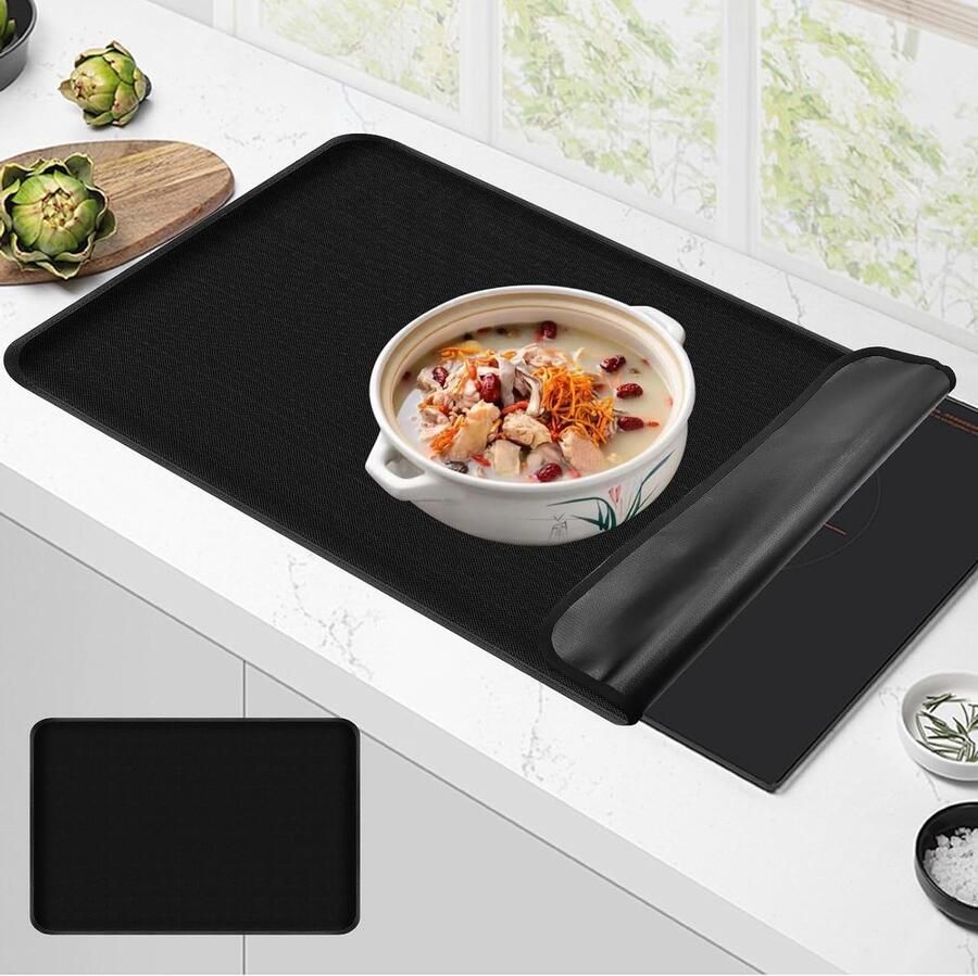 Siliconen inductiebeschermmat 52 x 80 cm hittebestendig tot 300 °C krasbestendig en isolerend voor inductiekookplaat ideaal voor keuken en koken