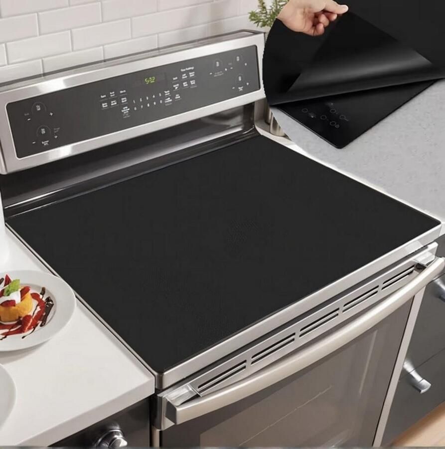 Siliconen inductiekookplaat beschermingsmat 80 x 50 cm Krasbescherming en hittebestendig