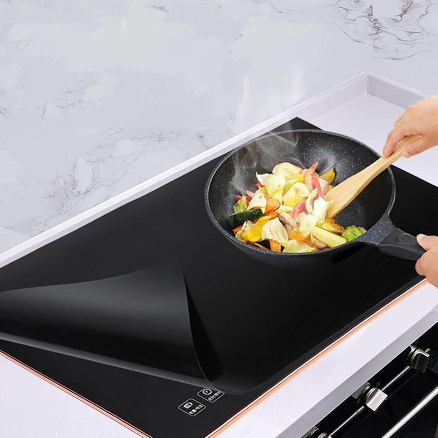 Siliconen Inductiekookplaat Beschermmat 52 x 78 cm Hittebestendige Onderlegger voor Kookplaat en Keuken