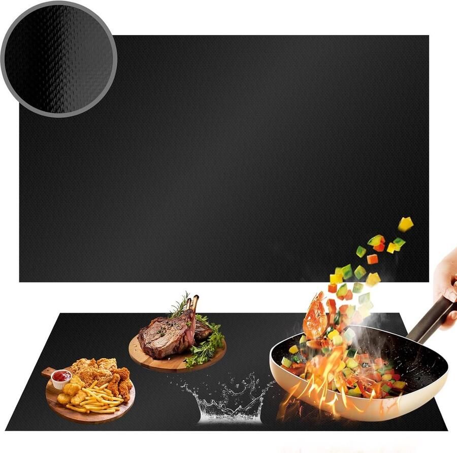 Siliconen inductiekookplaat beschermmat 54x90 cm hittebestendig antislip voor alle inductie kookplaten