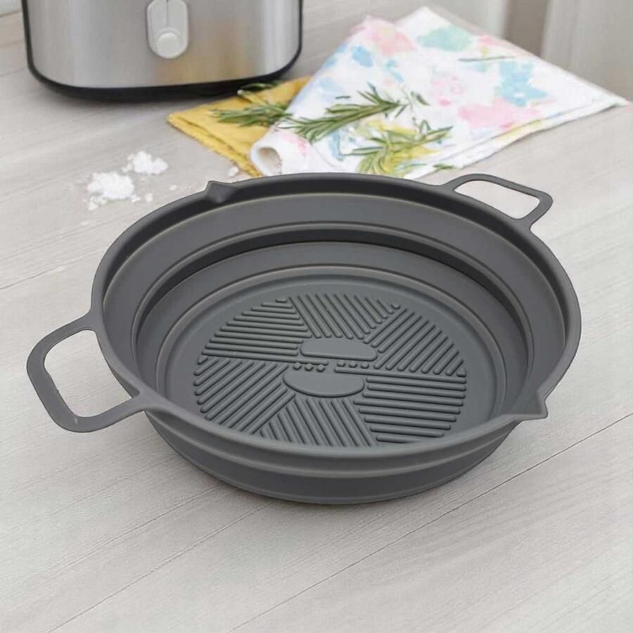 SILICONEN INZETSTUK VOOR FRITEUSE OPVOUWBAAR ROND 19CM