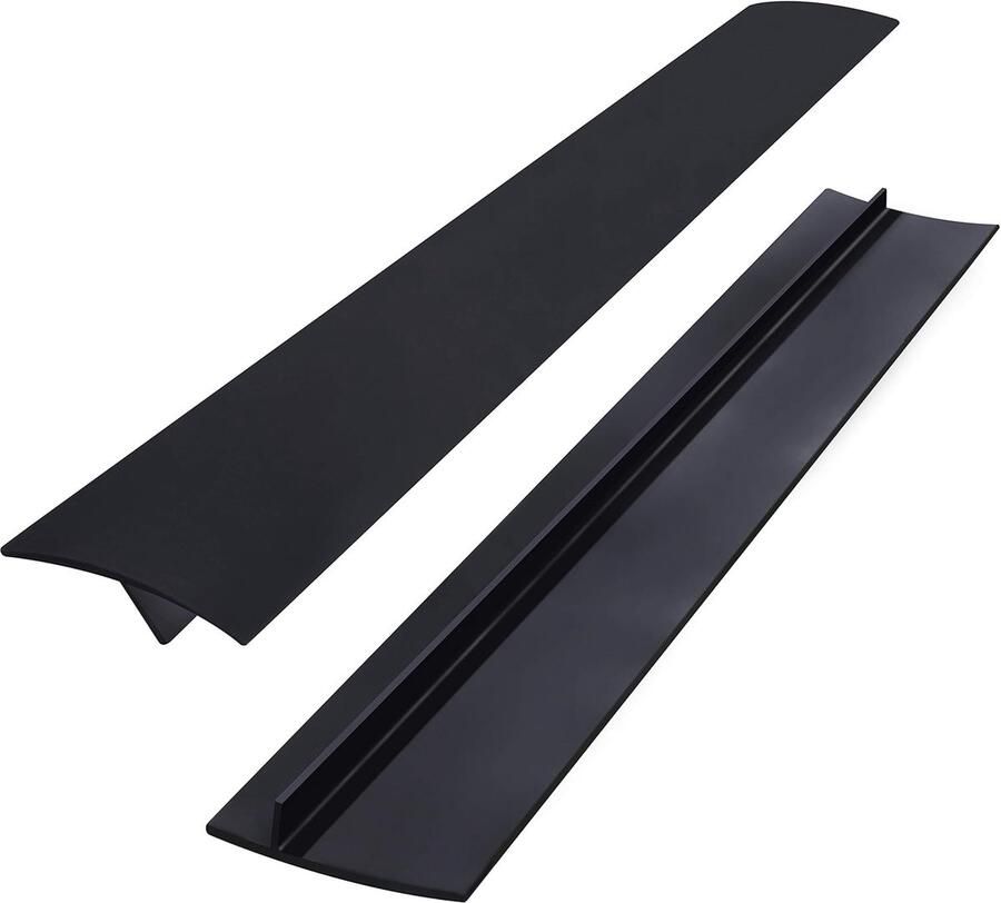 Siliconen kloofafdekking voor keuken oven fornuis aanrecht wasmachine of kookplaat sealstrip ca. 53 3 cm verpakking van 2 stuks zwart