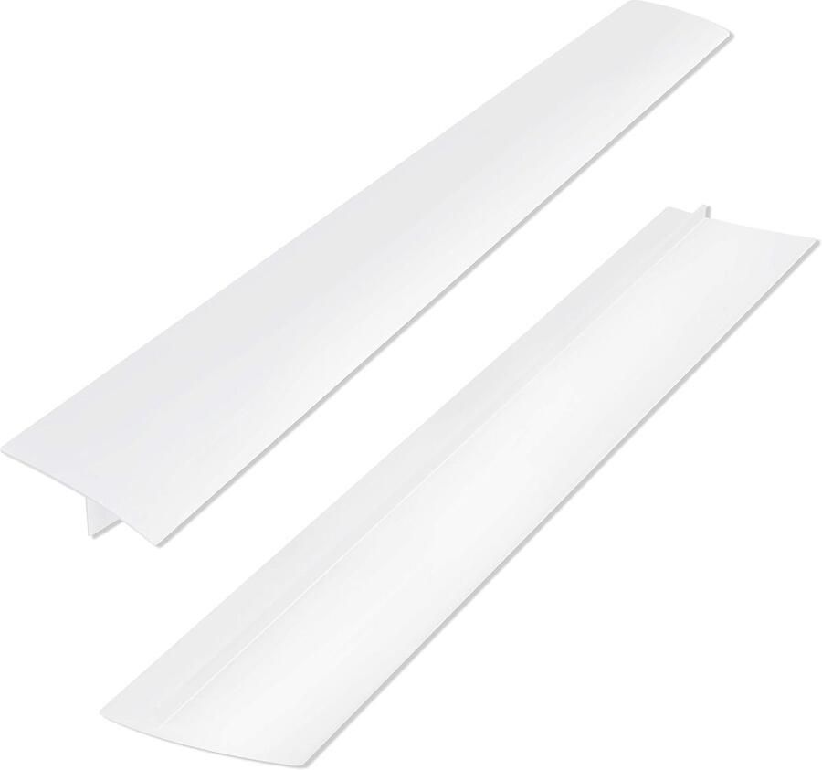 Siliconen kloofafdekking voor keuken oven fornuis aanrecht wasmachine of kookplaat sealstrip ca. 53 3 cm verpakking van 2 stuks wit