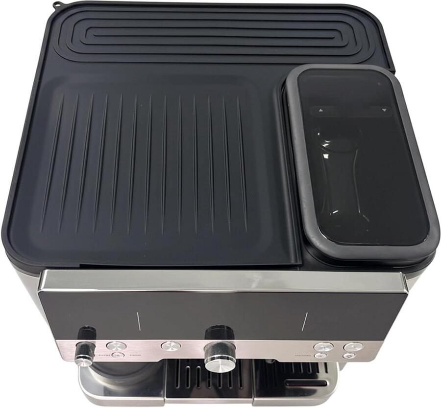Siliconen Koffiemat Koffiezetapparaat Pad Werkplek Organiseren Hittebestendig Antislip 31x29 cm Zwart