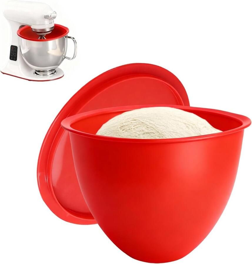 Siliconen Kom Inzet voor Keukenmachine Voedselveilige Siliconen Bowl met Deksel voor Koken en Mixen