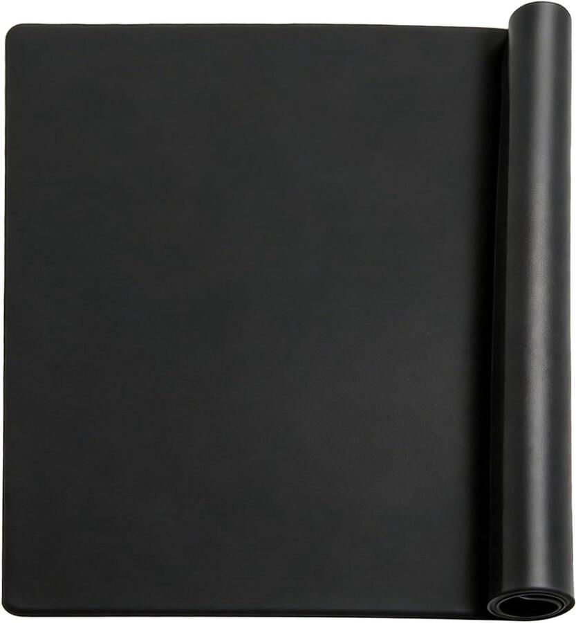 Siliconen Kookplaat Beschermer Inductie Mat Keuken Beschermen Extra Dik Antislip 61 x 53 cm Zwart
