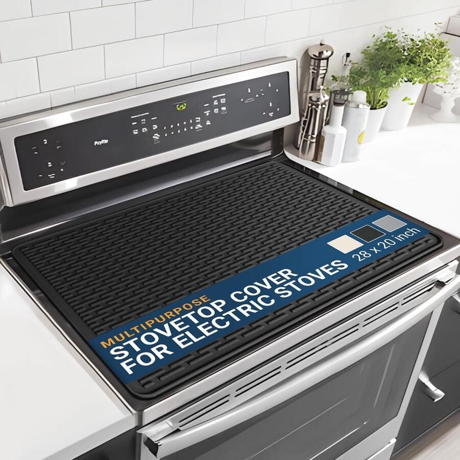 Siliconen kookplaat voor elektrisch fornuis 61 x 50 cm Hittebestendige topbeschermer