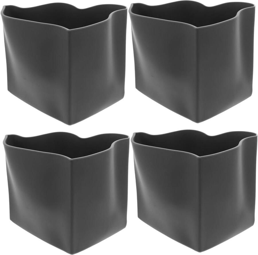 Siliconen Kookvoering Slowcooker Inzet Maaltijd Voorbereiden Herbruikbaar en Antiaanbak 20x25x11 cm Zwart