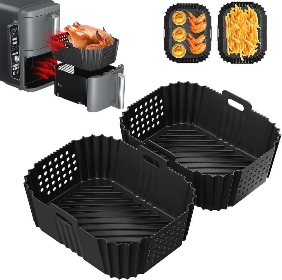 Siliconen luchtfriteuse voeringen voor XL Air Fryer Herbruikbare accessoires
