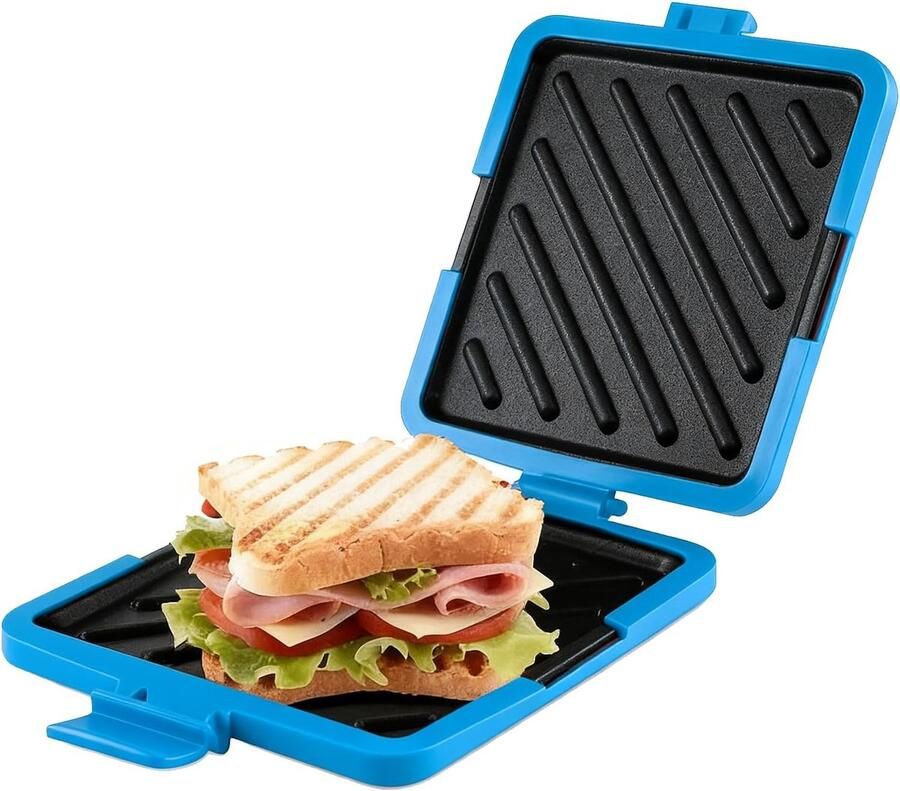 Siliconen Magnetron Bakvorm Broodrooster Food Grade Anti-Anbak Bakplaat Herbruikbaar & Hittebestendig Blauw 16x16x3 cm