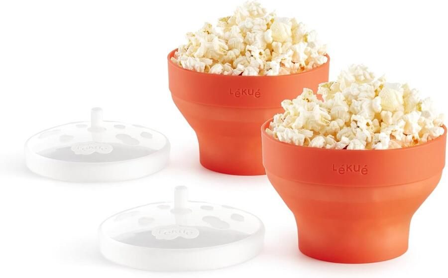 Siliconen Magnetron Popcorn Maker Set van 2 Zelf Popcorn Maken