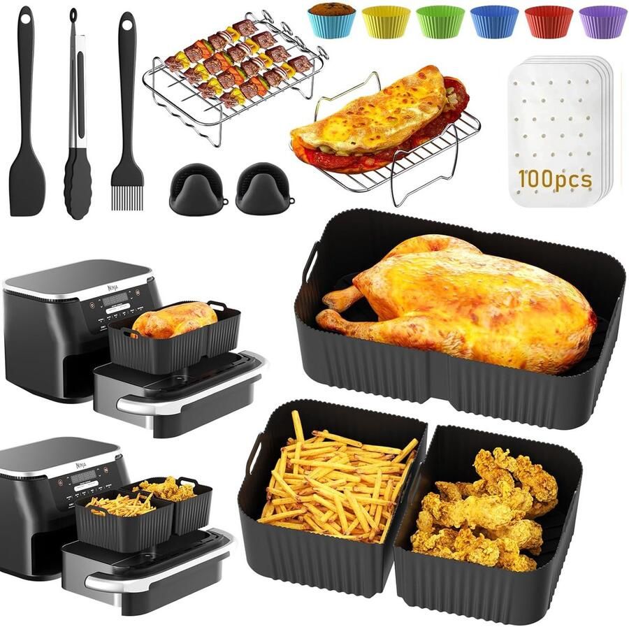 Siliconen Mallen Air Fryer Accessoires Geschikt Voor 10.4L En 5.2L Modellen 17 Delig Voor Gezond En Multifunctioneel Koken