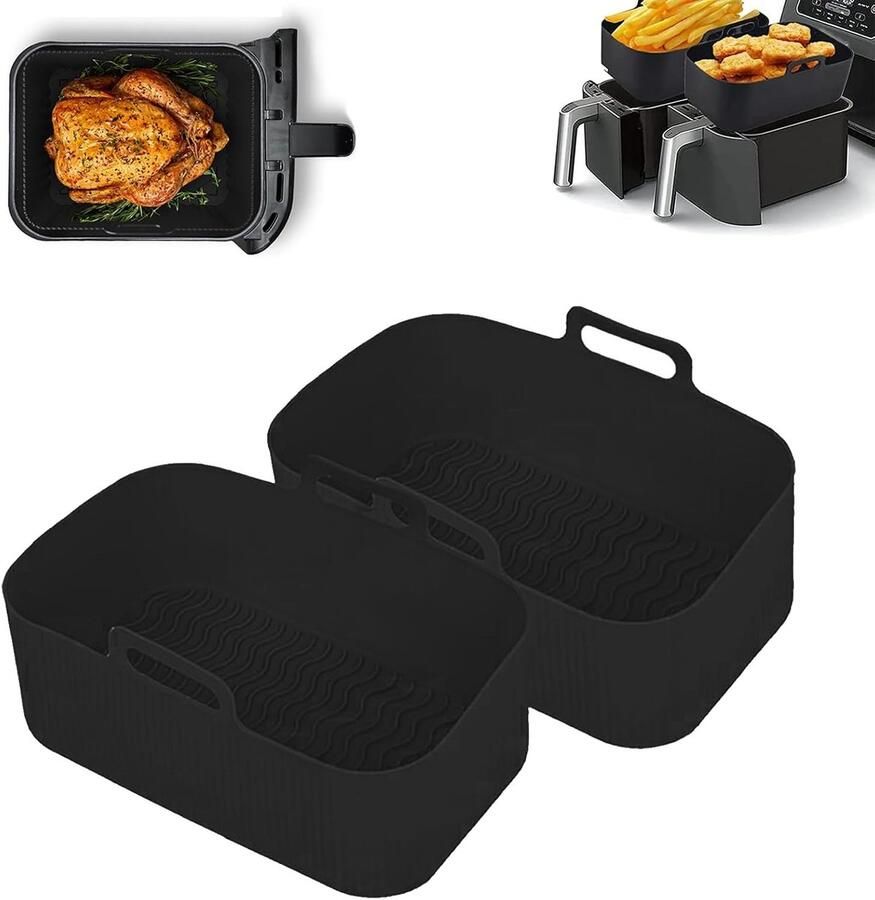 Siliconen Mallen en Grillplaat voor Airfryer Herbruikbare Accessoires voor Gezond Koken Geschikt voor Vlees en Groenten