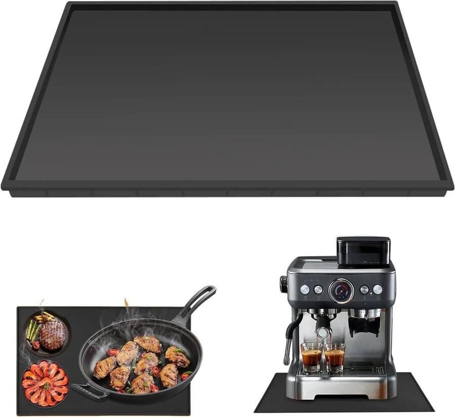 Siliconen mat voor onder koffiezetapparaat voor volautomatische koffiemachine siliconenmat zwart voor volautomatische koffiemachine Barista-accessoires met