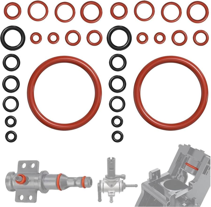 Siliconen O-ringen voor Koffiemachine Set van 30 Ondersteuning voor Onderhoud Geschikt voor Volautomatische Apparaten