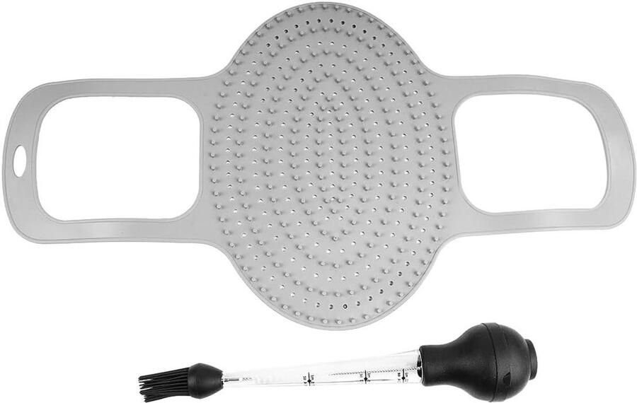 Siliconen Oven Mand Bakmat Grillmat Oven Gebruik Hittebestendig Voedselveilig 59.5 cm Lengte Grijs