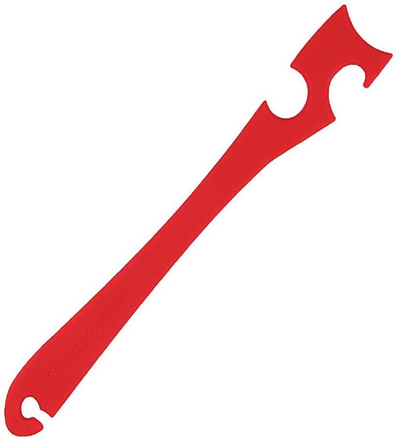 Siliconen ovenrek duw- en trekgereedschap met langere handgreep planktrekker voor airfryer broodrooster en oven stok met haakgereedschap voor kleine keukenapparaten coole keukengadgets en accessoires 1 stuk(rood groot)